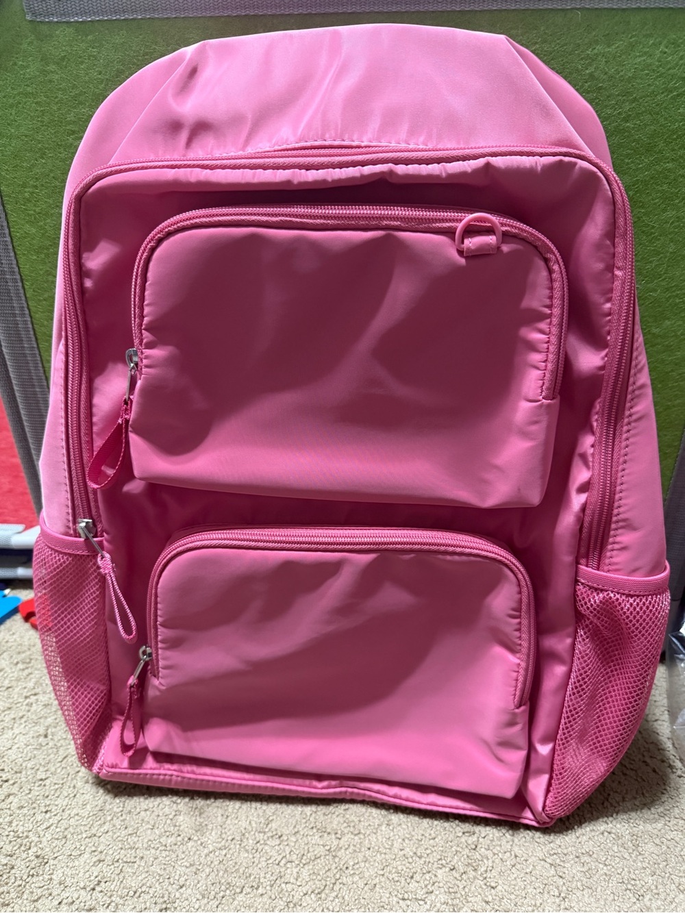 art class Pink Kids Backpack with Front Pockets